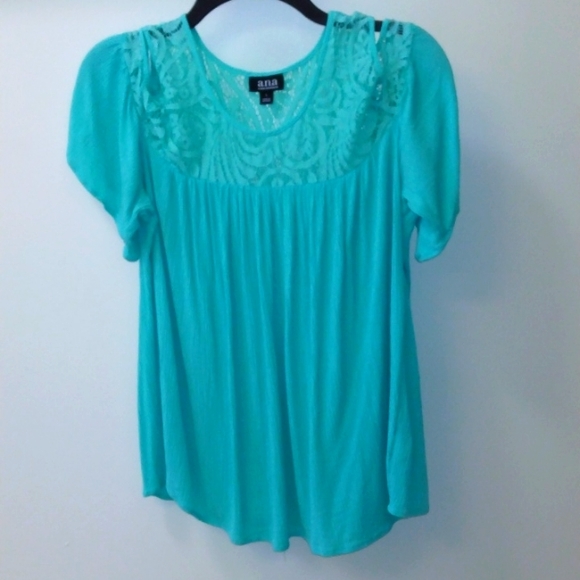 a.n.a. mint green blouse - Picture 1 of 2